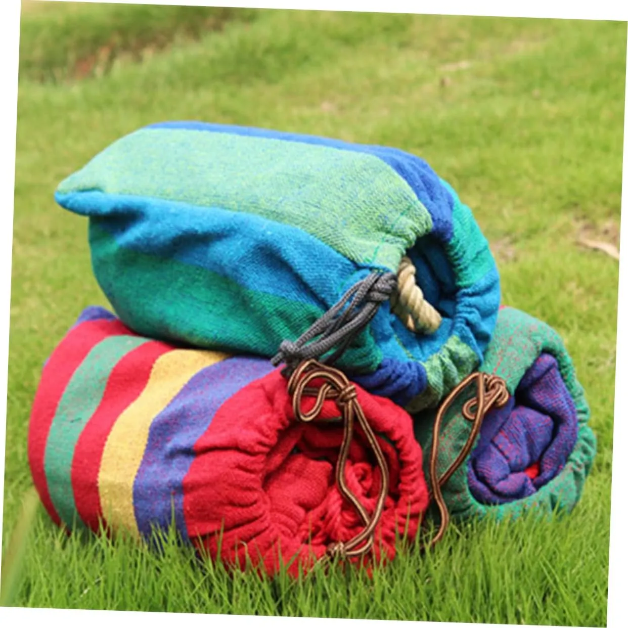 1 Set Canvas Hammock Patio Hammock Outdoor Hammock Double Hammock Hammack Outdoor Hammock Indoor Hammock Tent Hammock for Camping Hammock for Outside Portable The Swing Travel (Red 260X150CM)