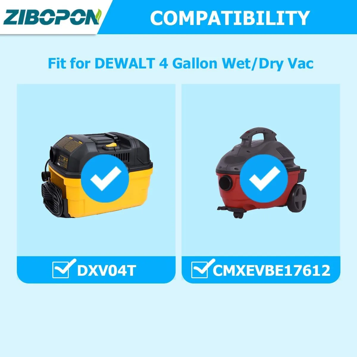 10 Pack DXVA25-4040 Dust Bag-4 gallon Replacement for DEWALT DXV04T 4 Gallon Wet/Dry Vacuum