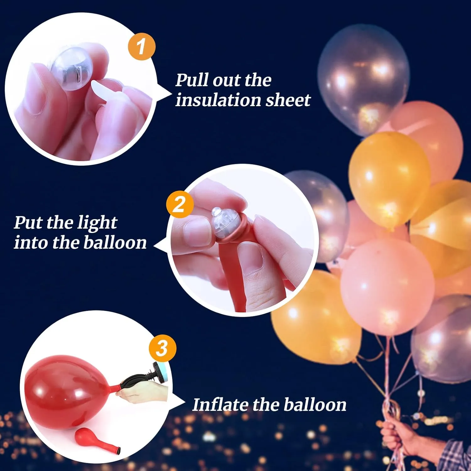 100PCs Mini Led Lights, Led Balloons Light up Balloons for Party Decorations Neon Party Lights for Paper Lantern Easter Eggs Birthday Party Wedding Halloween Christmas Decoration - Blinking Pink