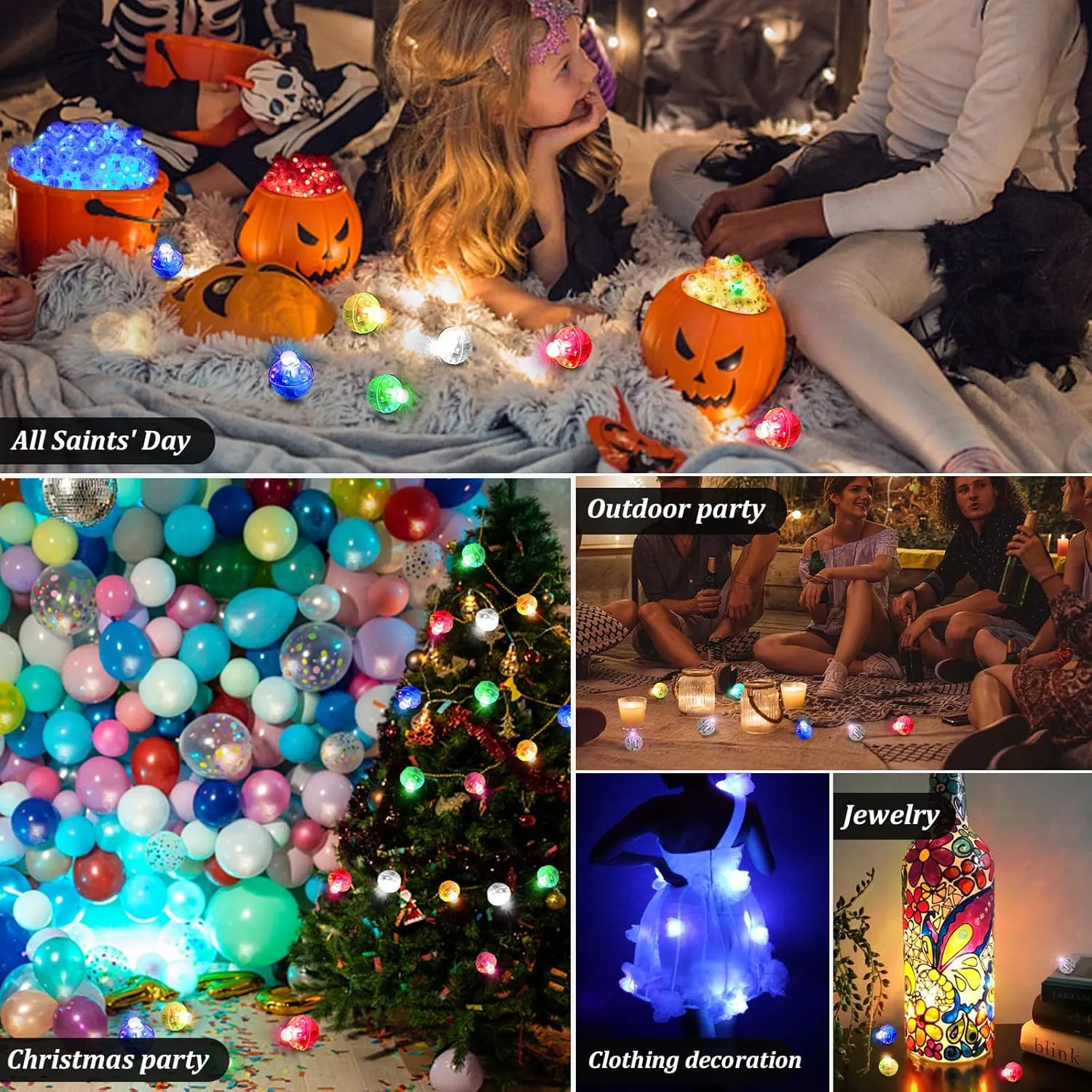 100PCs Mini Led Lights, Led Balloons Light up Balloons for Party Decorations Neon Party Lights for Paper Lantern Easter Eggs Birthday Party Wedding Halloween Christmas Decoration - Blinking Pink