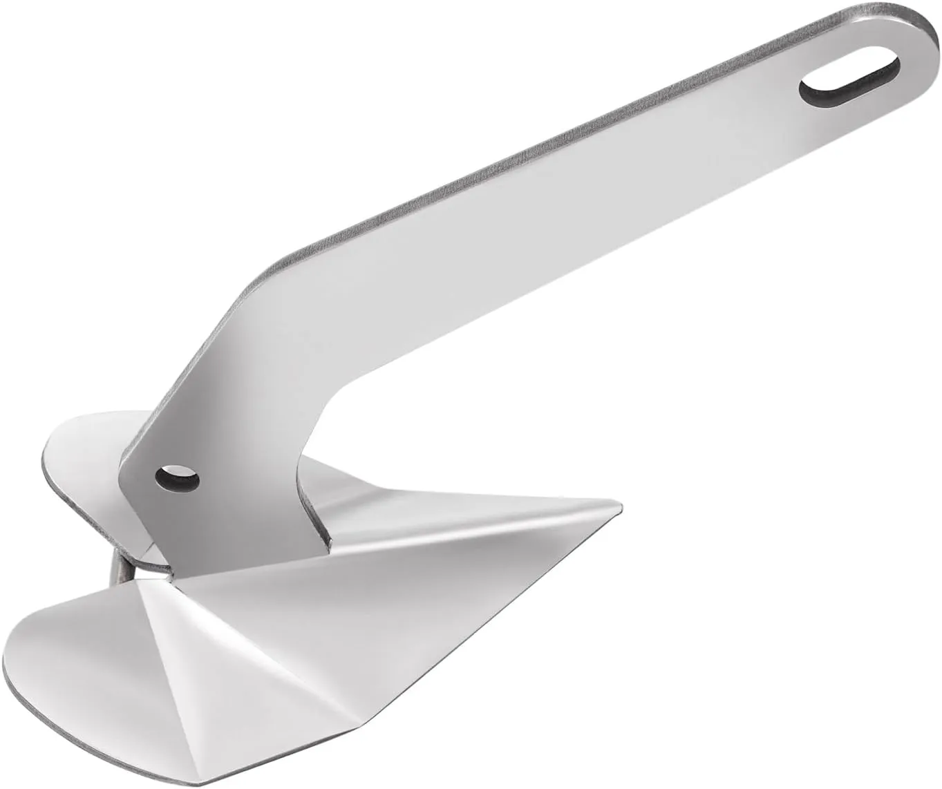 10LBS Stainless Steel Delta Anchor, Wing Style Boat Anchor Marine Heavy Duty Triangular Anchor 10lb / 14lb / 17lb /18lb / 21lb / 22lb / 32lb / 35lb / 43lb Wing Style Triangle Anchor for Small Yacht