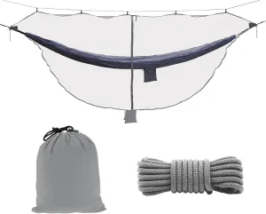 11ft X 4.5ft Hammock Bug Net, Mosquito Net for Hammocks, Mesh Hammock Netting Fits All Camping Hammocks (Gray)