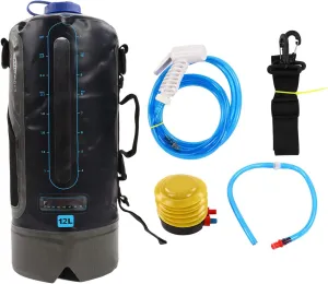 12l Portable Camping Shower Bag Long Lasting TPU Material Quick Installation and Portable for Outdoor Activities