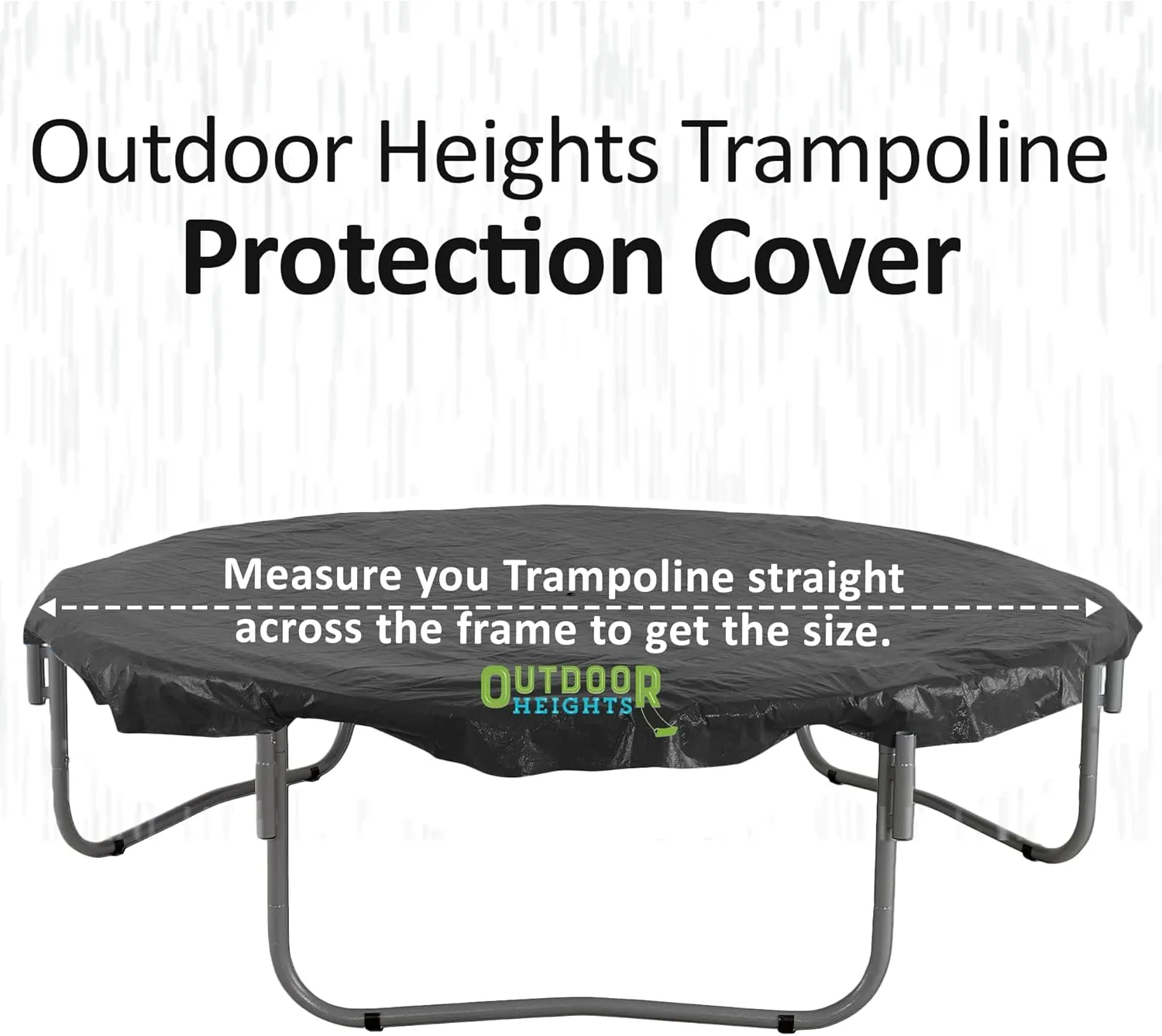 13ft Trampoline Cover, Round Trampoline Cover Rain Snow Sun Shade Protection Cover, Rainproof UV Resistant Wear-Resistant Gravity Trampoline Cover trampoline Protective Covers - 13ft Round,Black