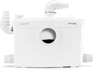 1500W Macerator Pump with Grinding Blade | PCB Function | Toilet Pump Upflush to 32.8ft/10 m,2800GPH Macerator Pump Toilet with 4 Water Inlets 2 Outlets for Basement, Laundry, Sink, Toilet/Utra