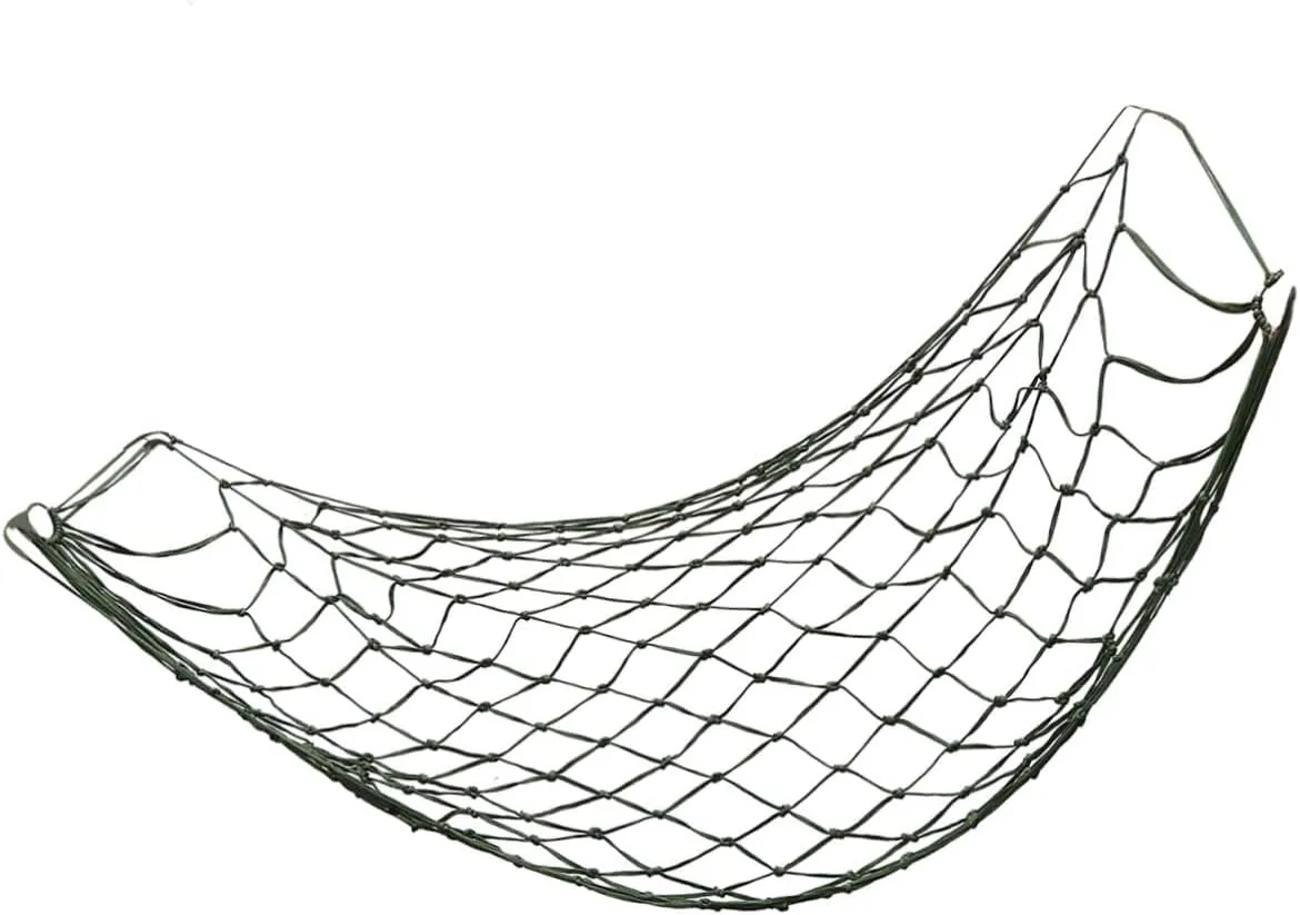 1pc Outdoor Rope Hammock Thickened Mesh Bed for Camping Hiking and Backyard Use Quick Dry Nylon Sleeping Net Army Green
