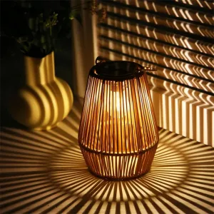 1Pc Solar Lanterns Waterproof Solar Lights for Outside Hanging Solar Woven Lantern Solar Lamp Lights Decoration for Garden Yard