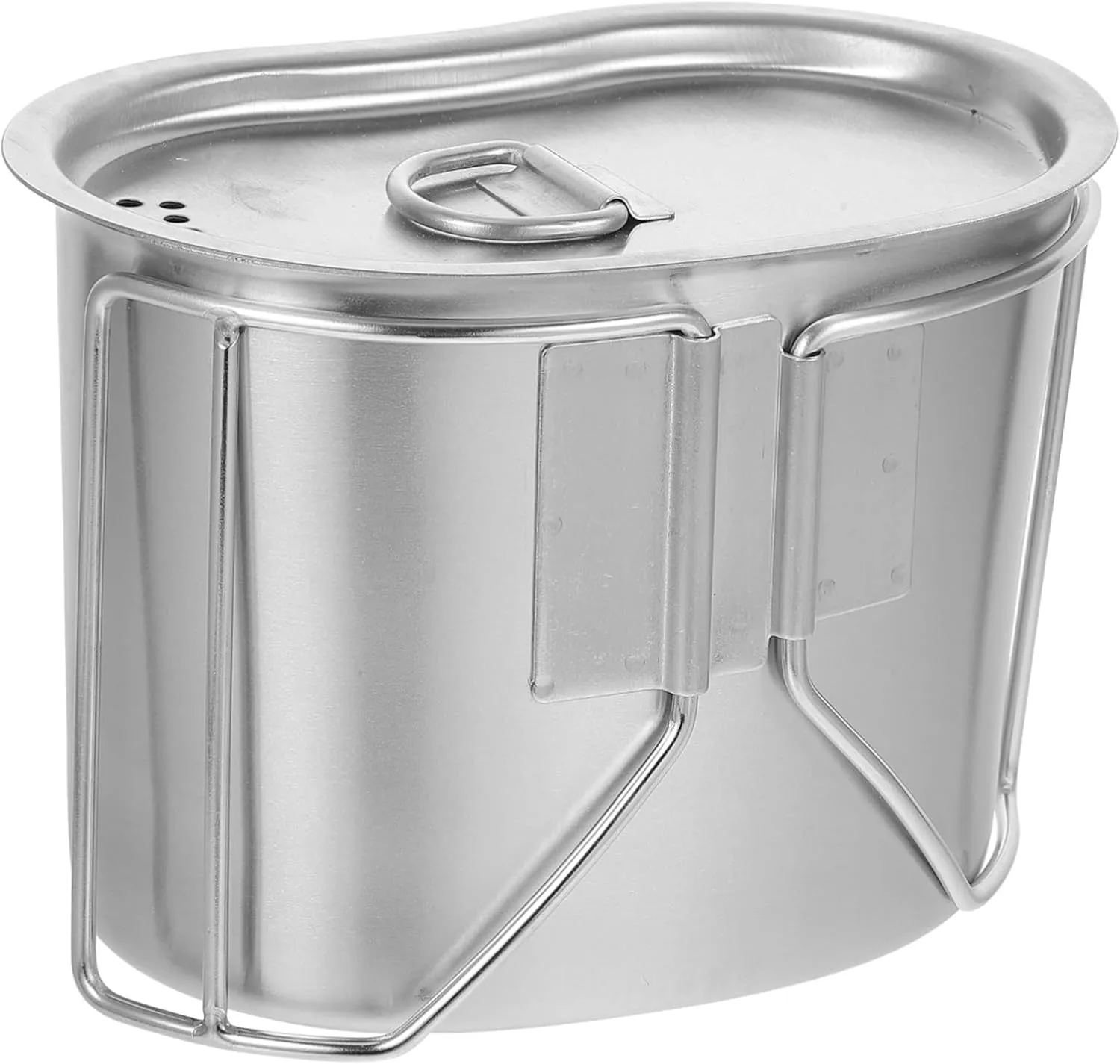 1Pc Stainless Steel Camping Pot Water Holder Portable Food Container for Outdoor Cooking for Hiking Backpacking and Picnics Easy to Clean