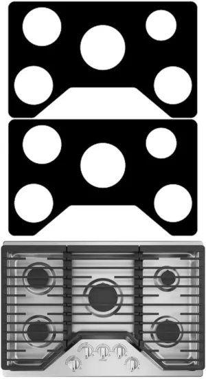 2 Pack 30Inch Stove Top Protectors For GE 5 burner Gas Range Cooktop Cover liner,JGP5030,PGP7030,PGP9030,CGP9530
