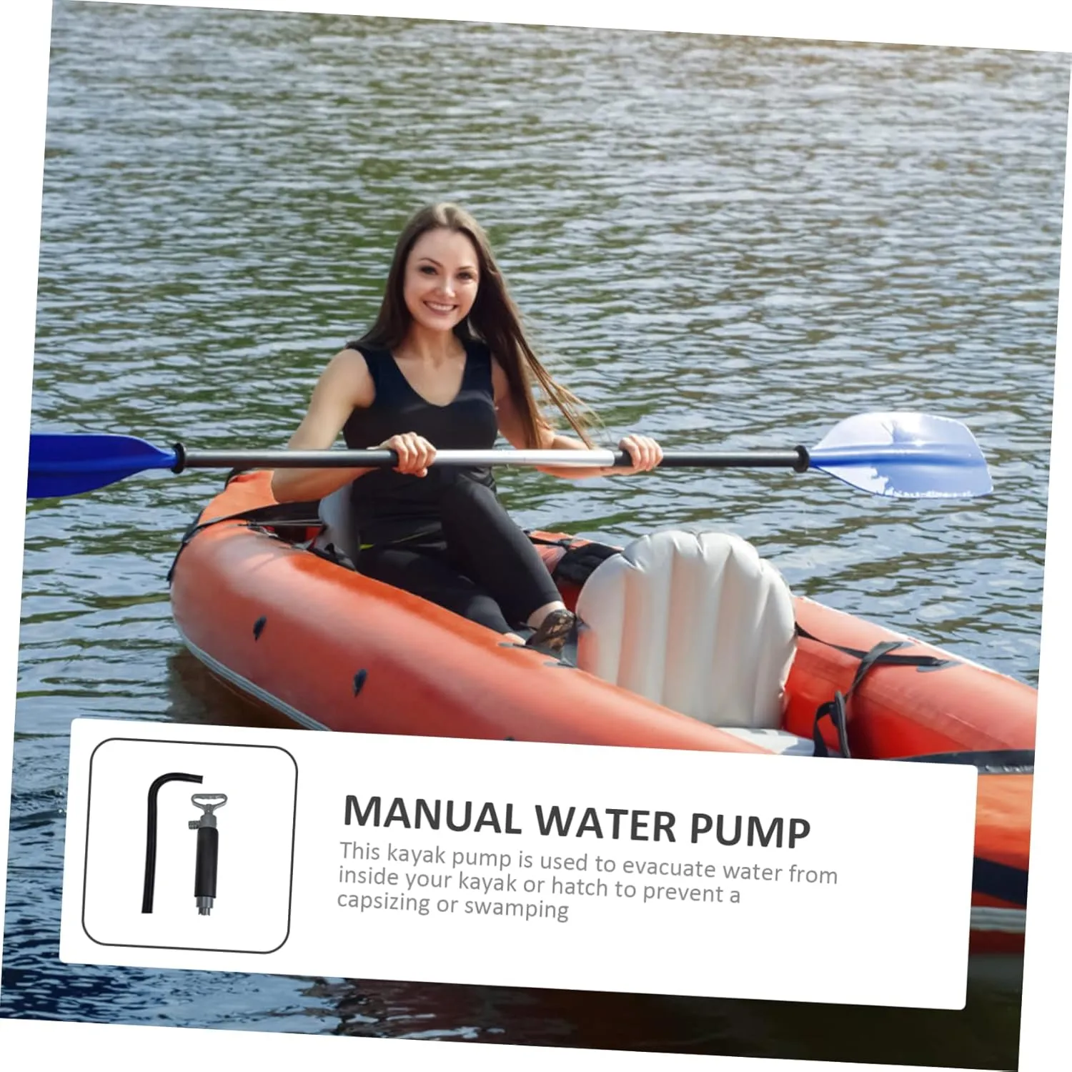 2 Sets Kayak Water Pump Kayaks Hand Pump Kayak Bailing Pump Kayak Pump and Pipe Kayak Bailer Kayak Bilge