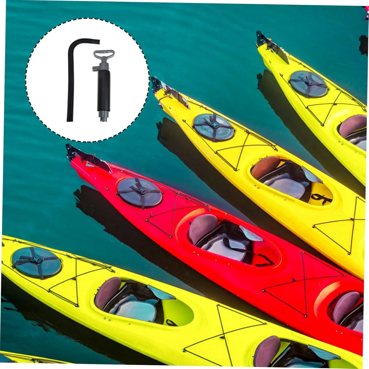 2 Sets Kayak Water Pump Kayaks Hand Pump Kayak Bailing Pump Kayak Pump and Pipe Kayak Bailer Kayak Bilge