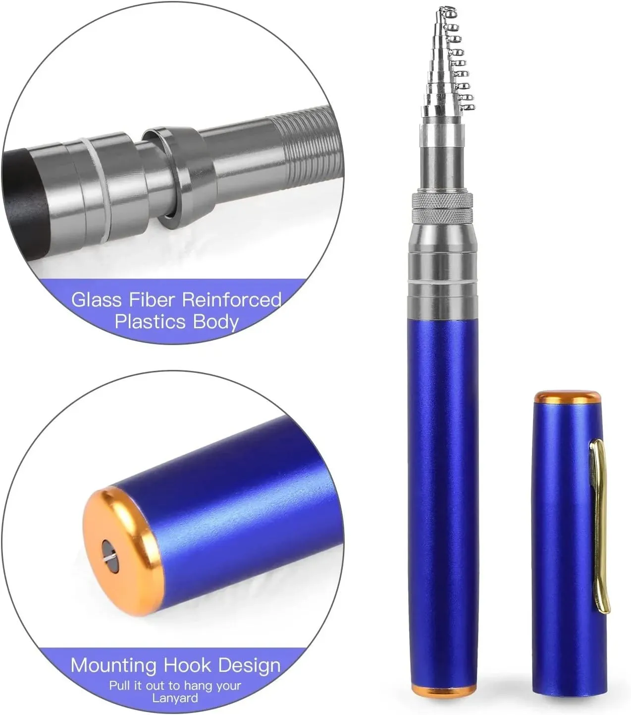 2023 Pocket Size Fishing Rod - Pen Fishing Pole and Reel Combo, Portable Telescopic Small Fishing Pole Mini Fishing Rod, Micro Collapsible Fishing Rod and Reel Combo Travel Fishing Kits