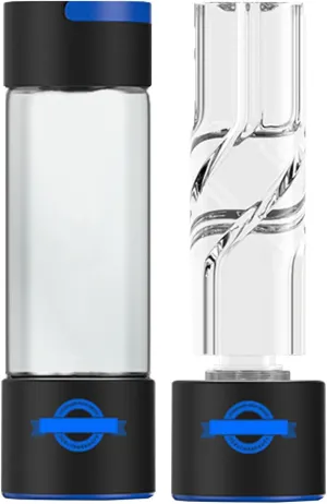 2024 Hydrogen Rich Water Cup, PEM Technology Ionizer, 550mL, Portable USB Rechargeable Ionized Water Generator, Anti Aging Antioxidant Glass Bottle