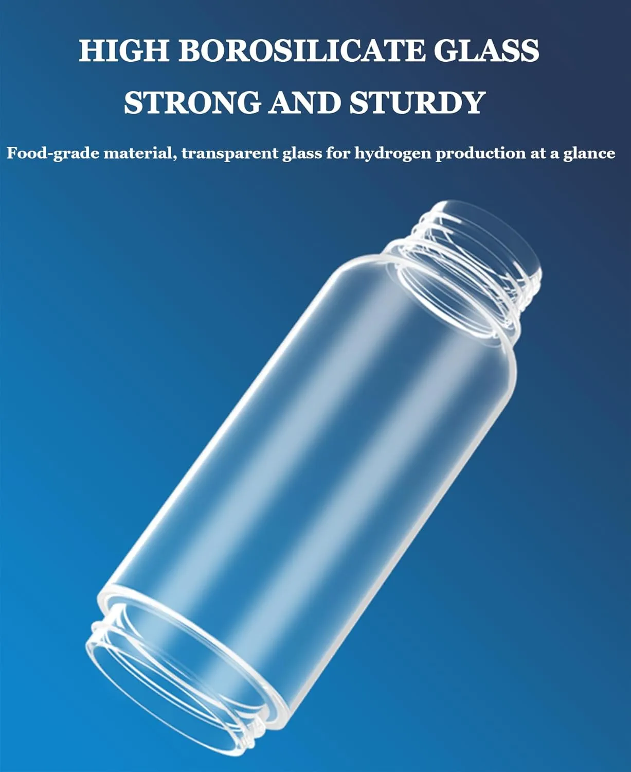 2024 Hydrogen Rich Water Cup, PEM Technology Ionizer, 550mL, Portable USB Rechargeable Ionized Water Generator, Anti Aging Antioxidant Glass Bottle