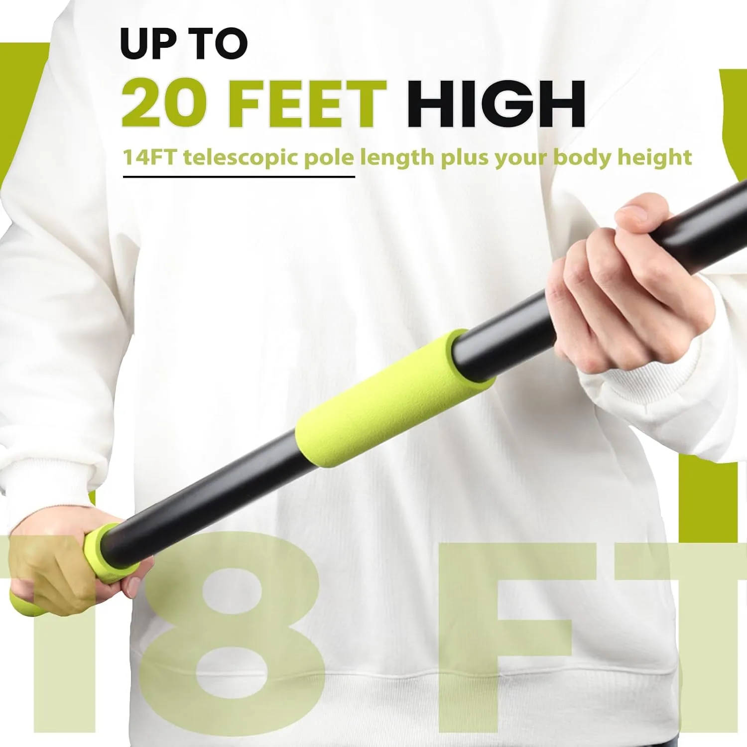 20FT Telescopic Light Bulb Changer for High Ceilings,Aluminum alloy lightweight lightbulb changer for high ceilings,High ceiling light bulb changer with pole for high ceilings and embedded lights