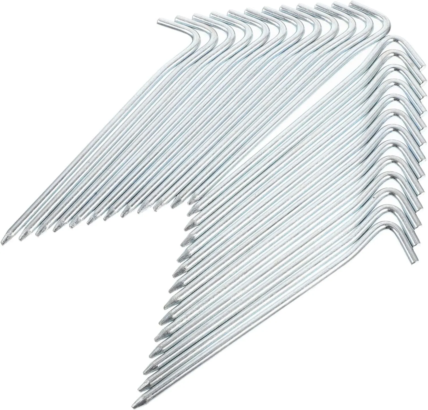 25pcs Heavy Duty Galvanized Iron Tent Stakes for Camping Metal Ground Pegs for Tents Outdoor Anchors for Secure Fixing for Tarps and