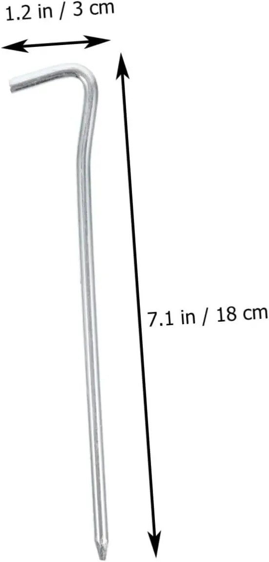 25pcs Heavy Duty Galvanized Iron Tent Stakes for Camping Metal Ground Pegs for Tents Outdoor Anchors for Secure Fixing for Tarps and