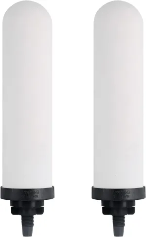 2PCS 7" Ceramic Filter, Replacement Filters Candle Activated Carbon for ProOne® Countertop Gravity Water Filter System, Household Water Bucket,Water Cooler Filtration Systems