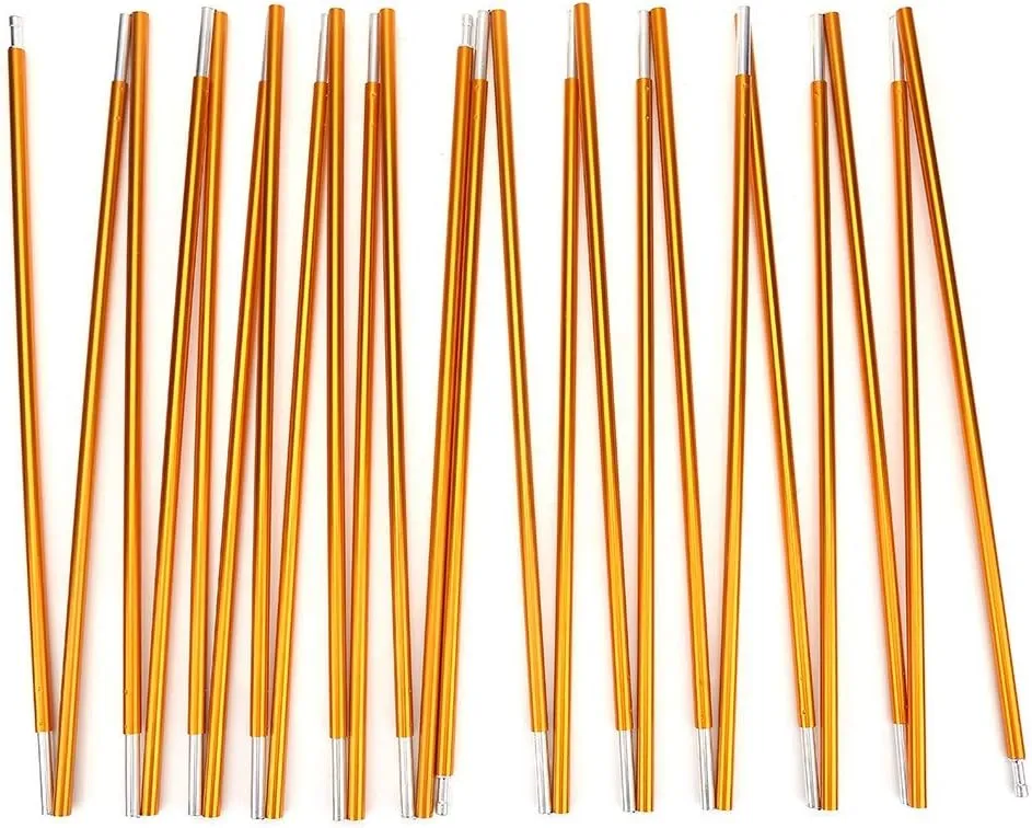 2pcs/lot Outdoor 12 Sections Aluminum Alloy 8.5mm 4.4m Tent Poles Hiking Travel Accessory for Camping