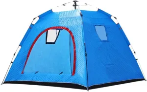 3-5 People Ice Fishing Hut Tent with Carry Bag, Winter Ice Fishing Shelter Fully Automatic Warm and Thick Cotton Tent, Outdoor Camping Warm Shade Shelter Tent