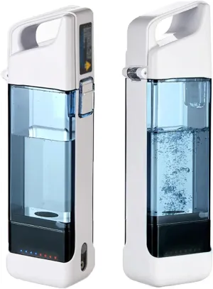 300ml Portable Hydrogen-Rich Water Cup Generator, Filter Ionizer Maker, Rechargeable Electrolysis Hydrogen-Mug, H2 Ventilator Alkaline Bottle, Anti Aging