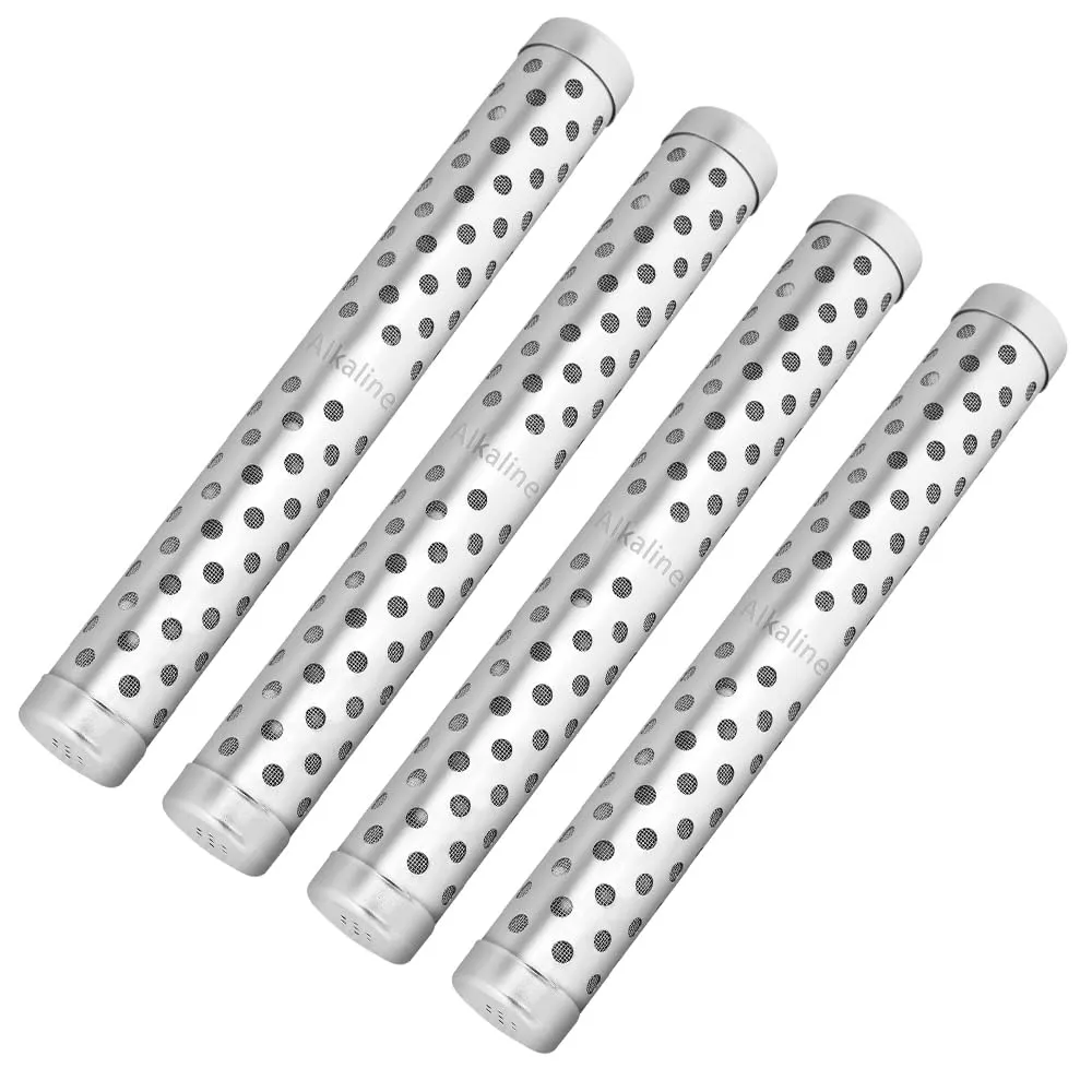 4 Pack Alkaline Water Stick PH Alkalizer Ionizer Stainless Steel Hydrogen Minerals Wand Water Purifier Filter