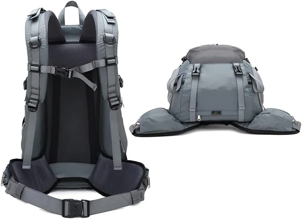 40L Hiking Backpack Outdoor Mountaineering Bag Large Capacity Travel Sports Backpack (D,As the picture shows)
