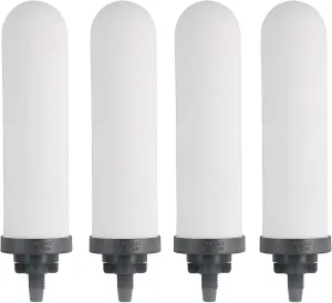 4PCS 7" Ceramic Filter, Replacement Filters Candle Activated Carbon for ProOne® Countertop Gravity Water Filter System, Household Water Bucket,Water Cooler Filtration Systems