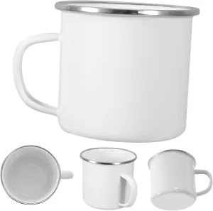 4pcs Portable Enamel Camping Mug Lightweight Multi Function Water Cups for Outdoor Activities Compact Stackable Design for Indoor Outdoor Use