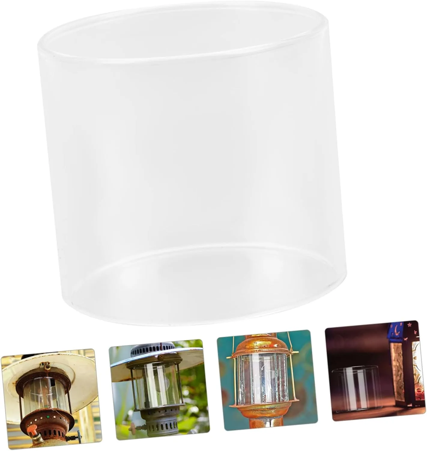 4pcs Propane Lantern Protective Cover Transparent Gas Lantern Shade Heat Resistant Glass Design for Outdoor Camping Scratch Water Resistant for