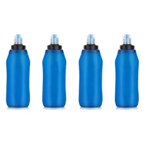 4X 500Ml Water Filter Bottle Water Filter Straw Soft Folding Outdoor Filtered Water Bag for Sport Camping Hiking Cycling