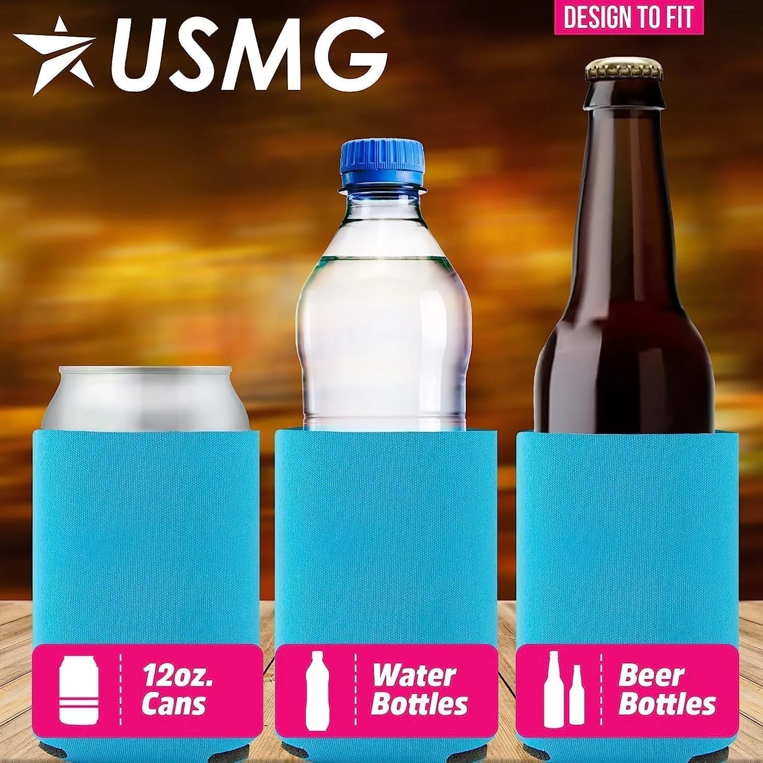 50 Pcs Bulk Blank Collapsible Can Coolers - Perfect For Sublimation Printing, HTV, Screen Printing or DIY Crafts (Sage)