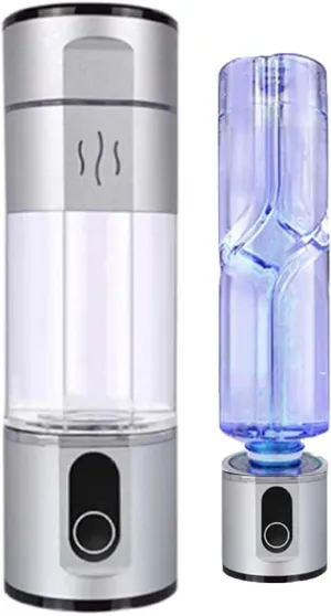 5000-8000PPB Hydrogen Generator, Portable Electric Water Filter Hydrogen Water Generator Bottle, Equipped with OLED Display, for Family Travel Use