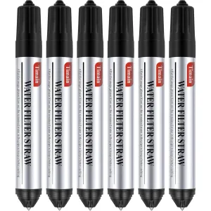 6-Pack Timain Mini Water Filter Straws: Portable Purification
