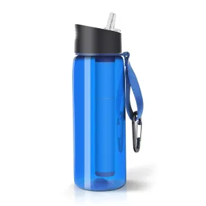 650ml 0.01-Micron Filtered Water Bottle Water Filter Bottle with Filtration for Survival Camping Backpacking Outdoor