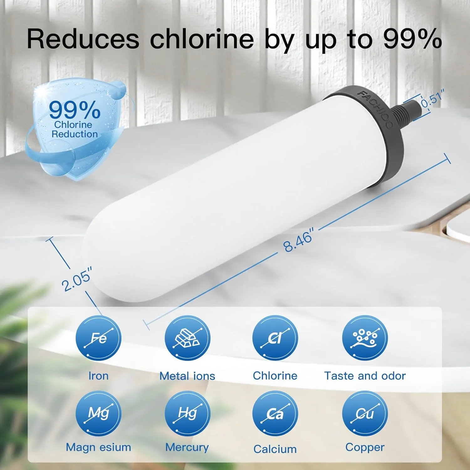 7" Ceramic Filter, Replacement Filters for ProOne® G2.0 Filters, ProOne® Big  or Big II Countertop Gravity Water Filter System and FACHIOO King Tank Series(Pack of 2)