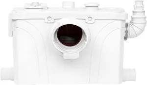 800W Macerator Pump, Toilet Pump Upflush to 29.5ft/9 m,2200GPH Macerator Pump Toilet with 4 Water Inlets 1 Outlets for Basement, Laundry, Sink, Toilet/Upgrade