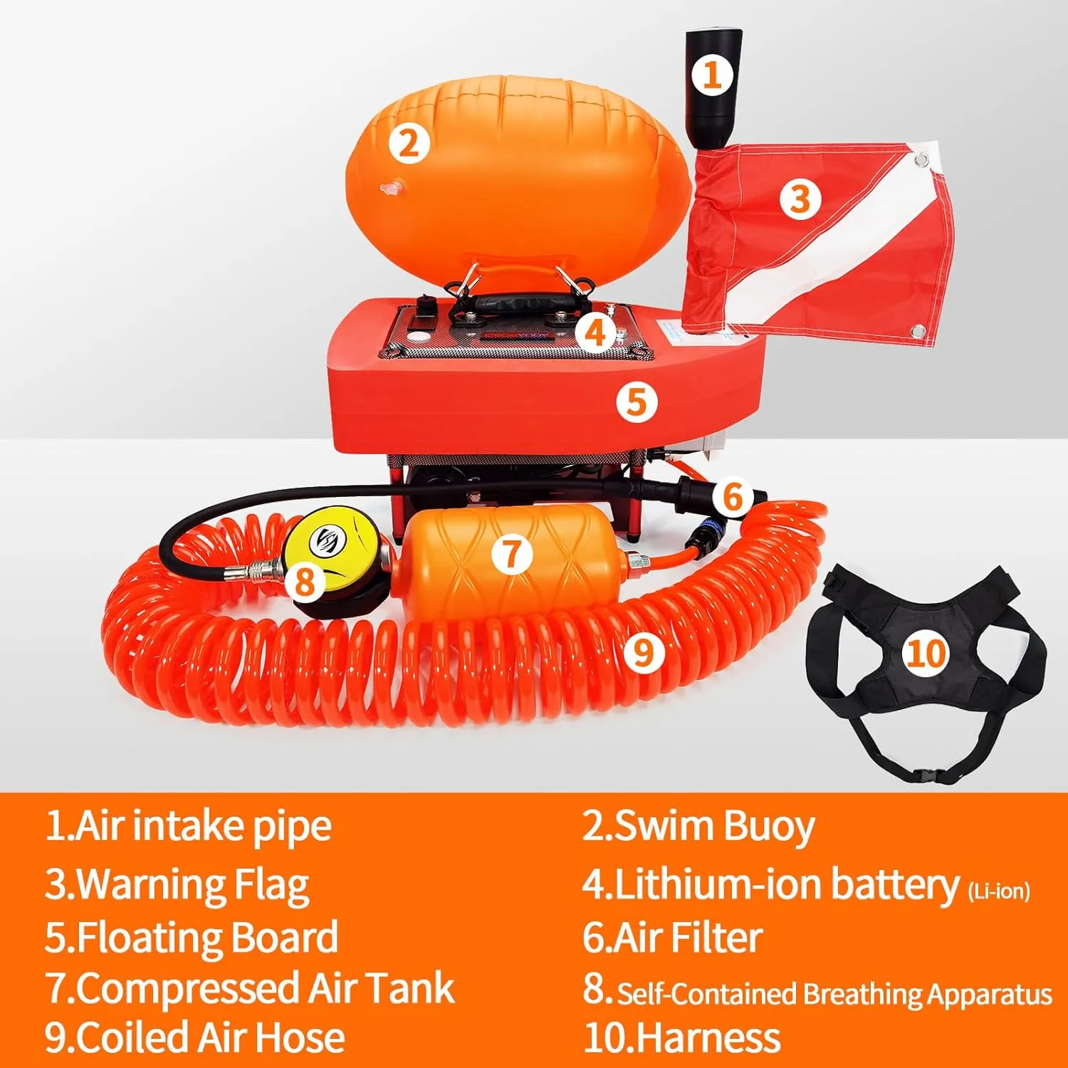 819-S6 Diving Ventilator Diving Tanks Diving System Diving Scuba Tanks,Diving Tanks Portable Rechargeable Scuba Tanks Diving Syatem,Waterproof Air Compressor