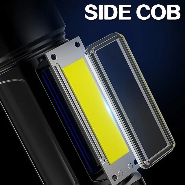 9 LED Flashlight Super Strong Torch with USB Rechargeable Handheld Lantern Waterproof Portable