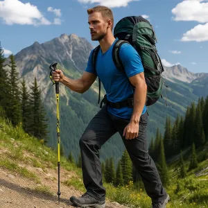 Absorbing To Aluminum Trekking Shock Cm Instant access Walking Durable Alloy And Outstanding Hiking Pole Hiking 65 Outdoor 135 For Lightweight Adjustable
