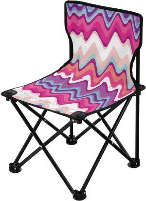 Abstract Cream Rainbow Colorful Folding Camp Chairs Ultra-Lightweight Folding Backpack Chair with Carrying Bag Hiking Chairs Backpacking Ultralight for Outside Indoor