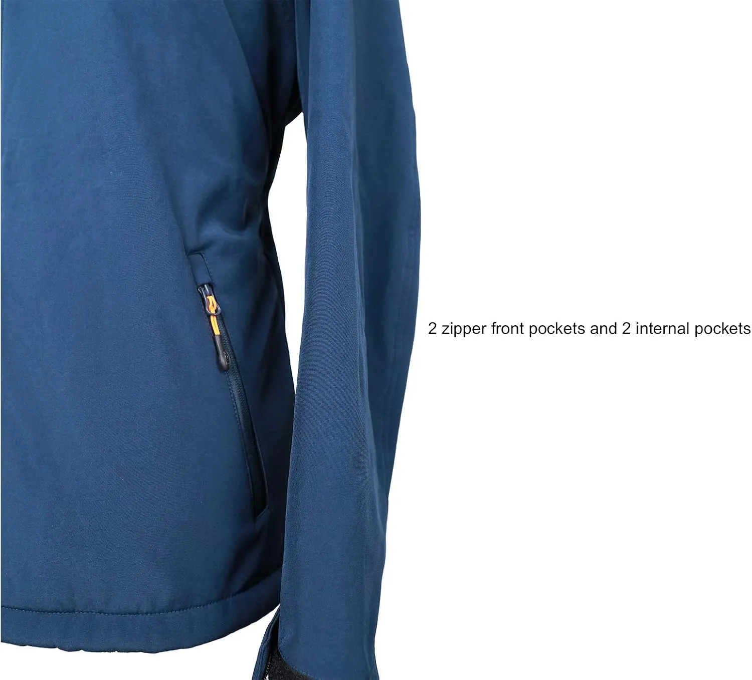 Acmelogy Men's Fleece Lined Softshell Jacket with Detachable Hood, Waterproof, Breathable, 8000mm/5000gm, YKK Zipper