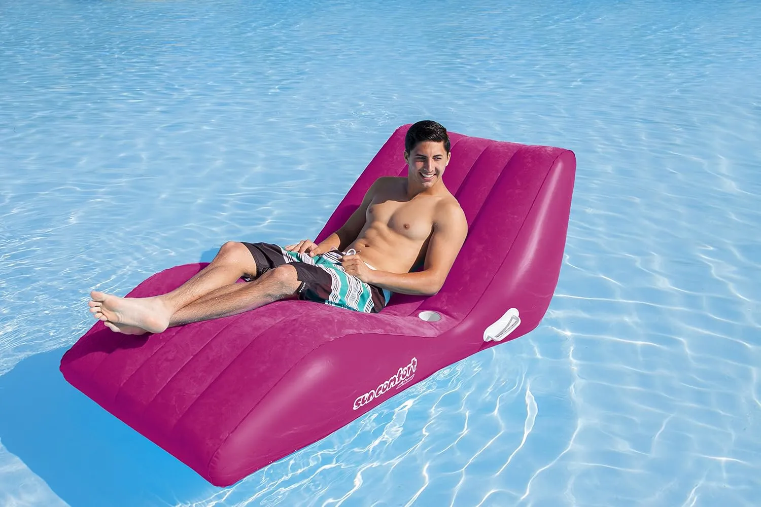 Airhead SUN COMFORT COOL SUEDE Zero Gravity Lounge, Raspberry