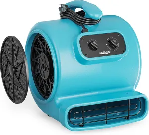 ALORAIR 3000 CFM Air Mover Blower Fan for Industrial, Floor Drying Fan, Carpet Dryer - Timer, Filter, Stackable, 3 Speeds, 5 Adjustable Angles, for Water Damage Restoration and Plumbing - GE3000TF