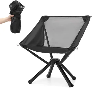 Aluminum Camping Chair, Lightweight Folding Beach Chair (3.5lbs), Featuring Two Side Mesh Pockets and Mesh Back Design, Portable Backpacking Chair for Adults, Fishing, Sports, Trips
