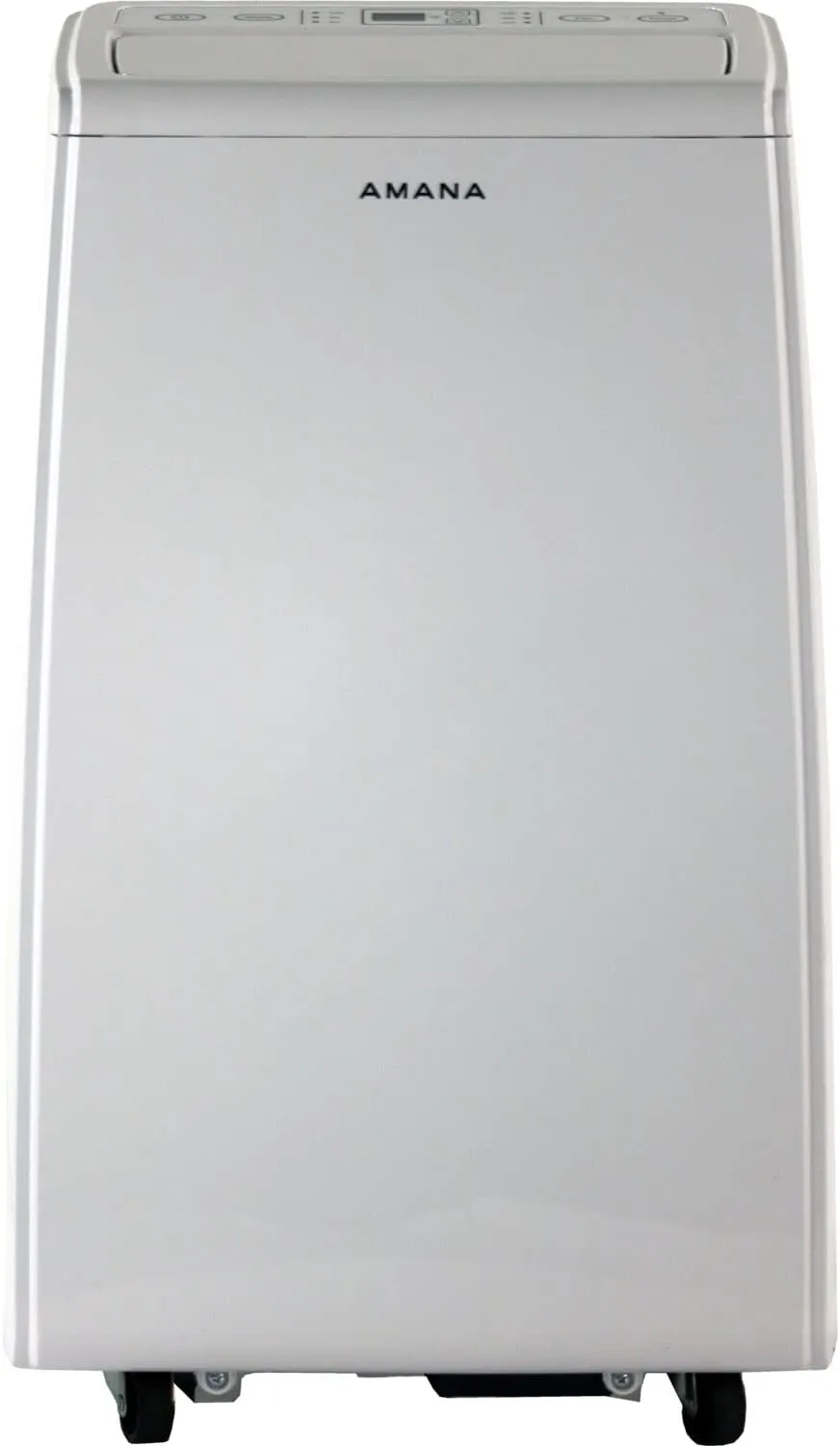 Amana AMAP084AW AC 8,000 BTU Portable Air Conditioner, for Rooms up to 300 Sq. Ft, with Dehumidifer, Fan Mode, Digital Controls, Remote, Wheels, 24H Timer, and Washable Filter, White