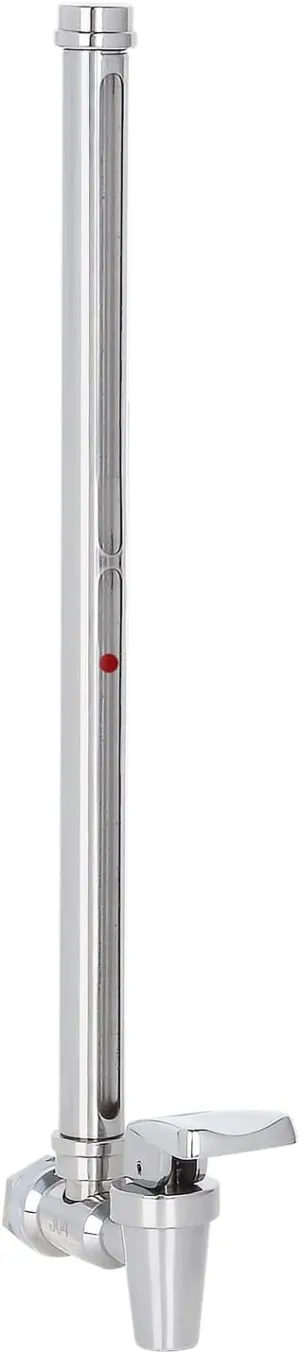 Amwater Stainless Steel 13 Inch Sight Glass Spigot,Compatible with the berkey Gravity-Fed Water Filtration System, Clear View Water Level with Red Floating Ball(Comfortable arc Stainless Steel handle)