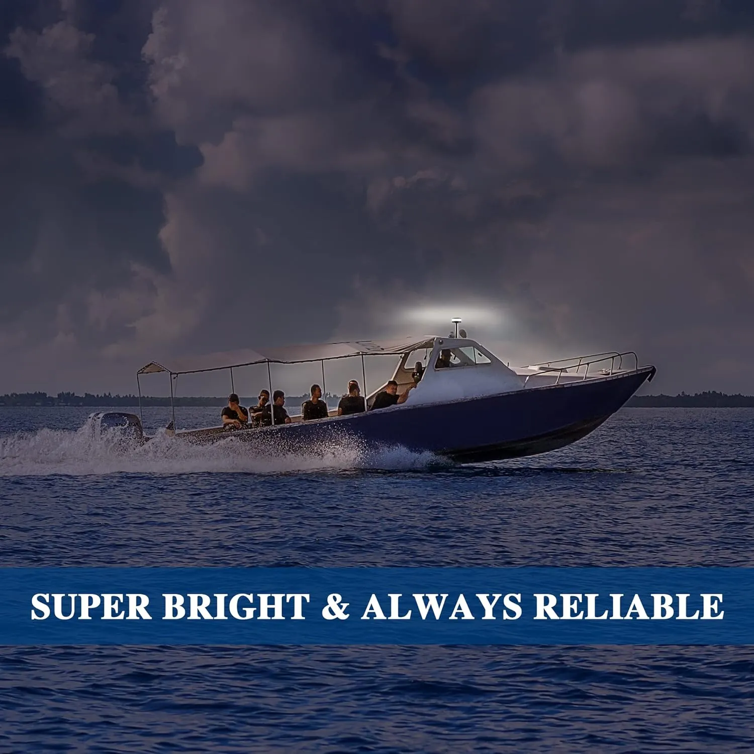 Anchor Light Boat Bimini Light Stern Light LED Marine Navigation Lights USCG 2 NM All Round White Stainless Steel 12 Volts for Pontoon 8 Inches (Adjustable Fold Down Base)