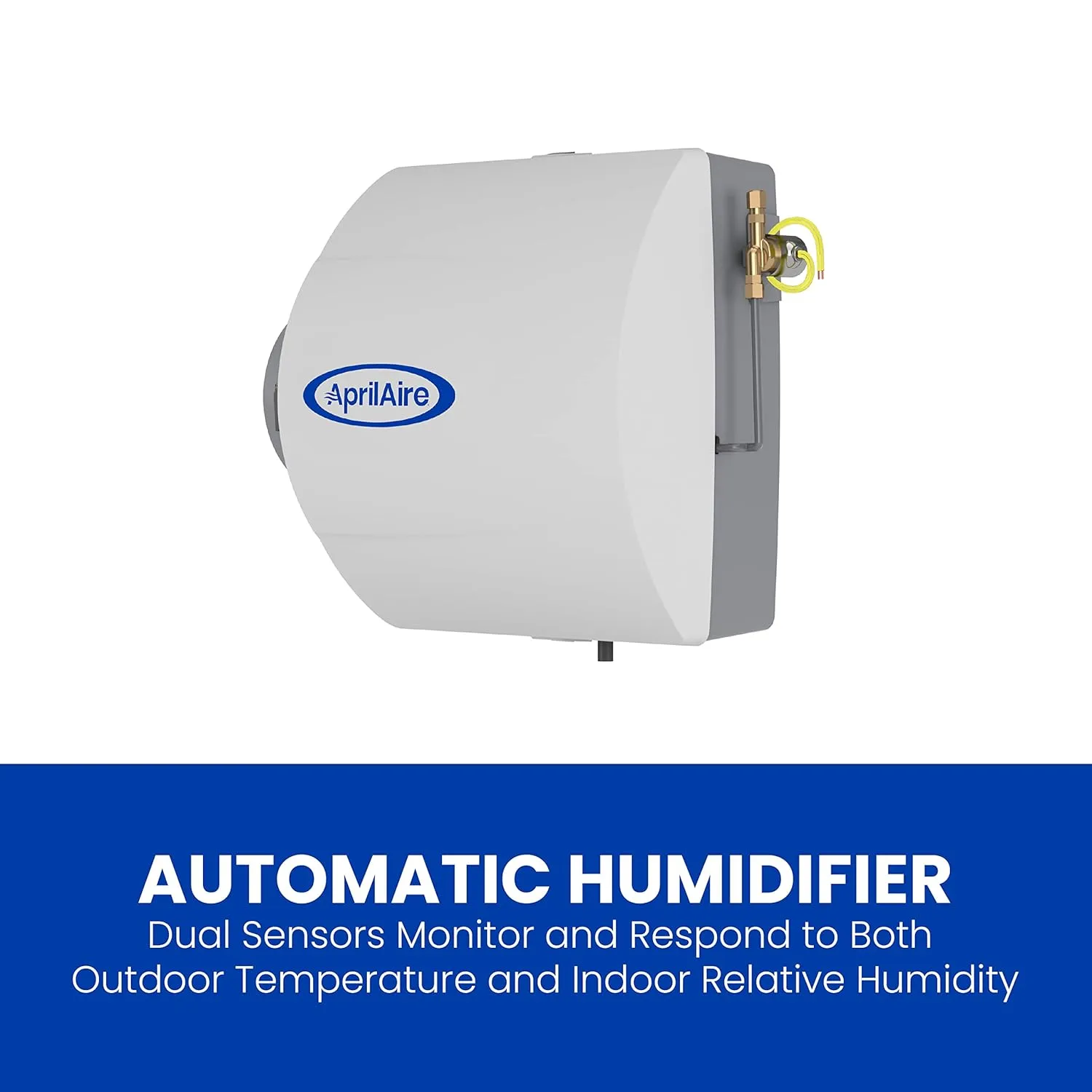 AprilAire 600 Whole-House Humidifier, Automatic High Output Furnace Humidifier, Large Capacity Whole-House Humidifier for Homes up to 5,000 Sq. Ft., White