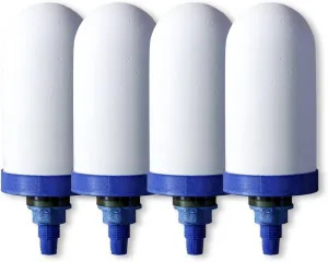 AquaEasy 4 Inch Ceramic Water Filter Candles (Pack of 4) Replacement Filter for Gravity water filtration system | Household Water Bucket Filtration System | Suits all major brands |